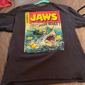 Mens L Jaws Vintage Tee